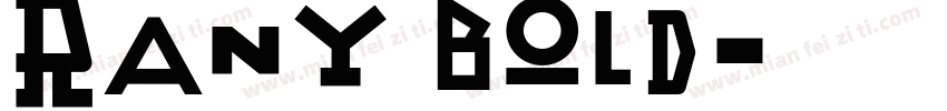 Rany Bold字体转换